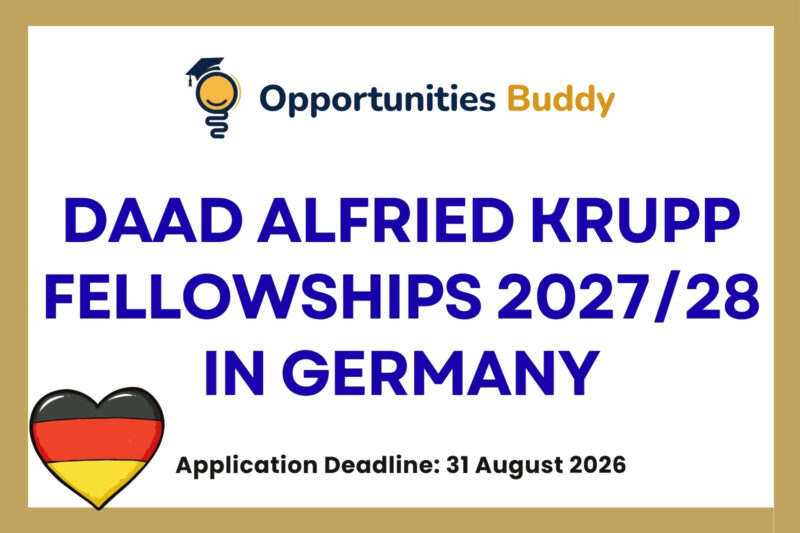 DAAD Alfried Krupp Fellowships 2027/28 in Germany