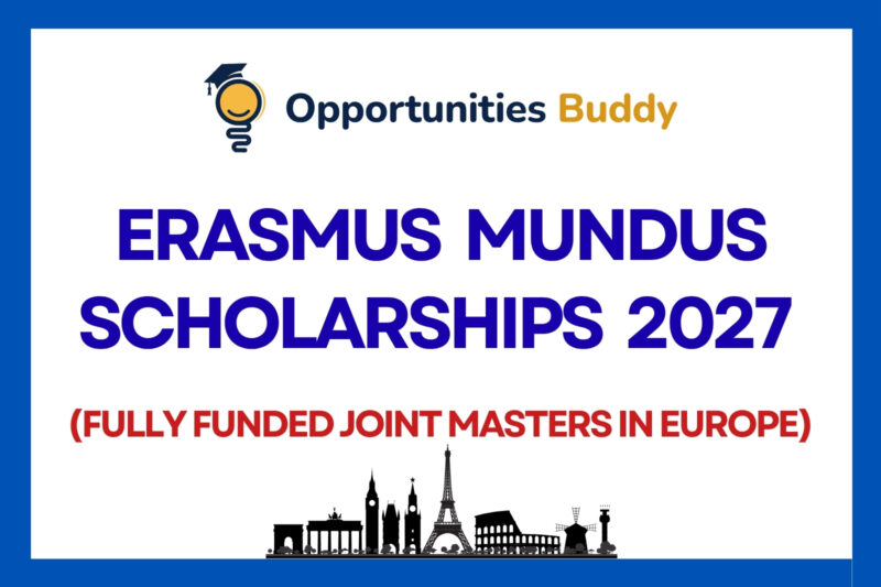 Erasmus Mundus Scholarships 2027 (Fully Funded Joint Masters in Europe)