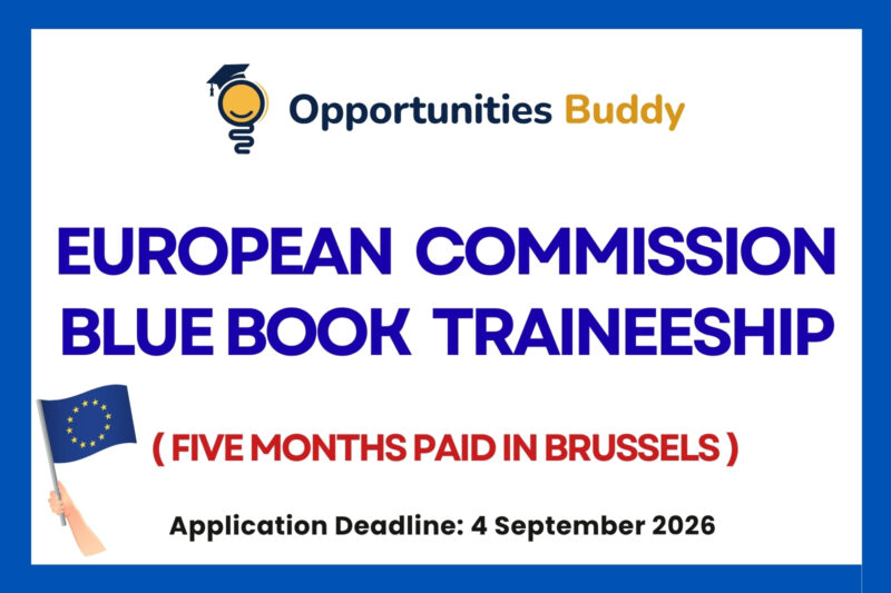 European Commission Blue Book Traineeship 2027: Five Months Paid in Brussels (March 2027 Session)
