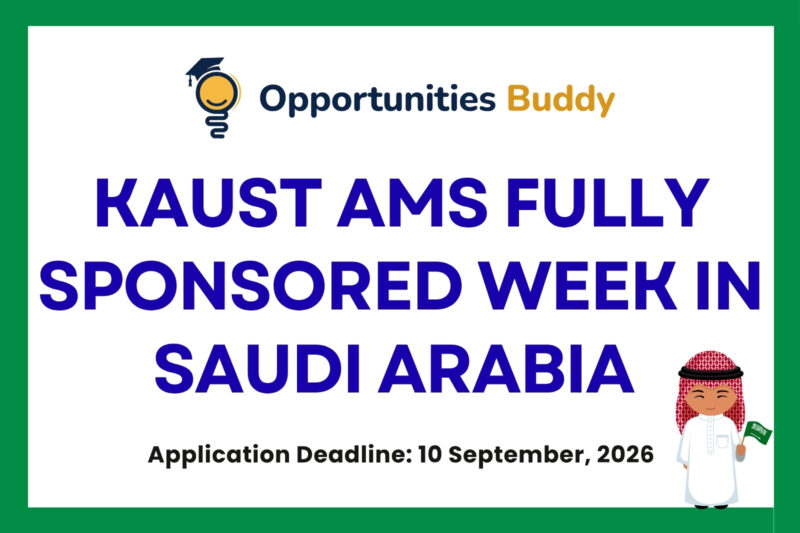 KAUST AMS Fully Sponsored Week in Saudi Arabia 2026