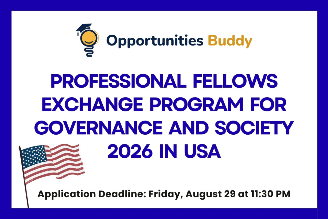 Professional Fellows Exchange Program for Governance and Society 2026 in USA (Fully Funded)