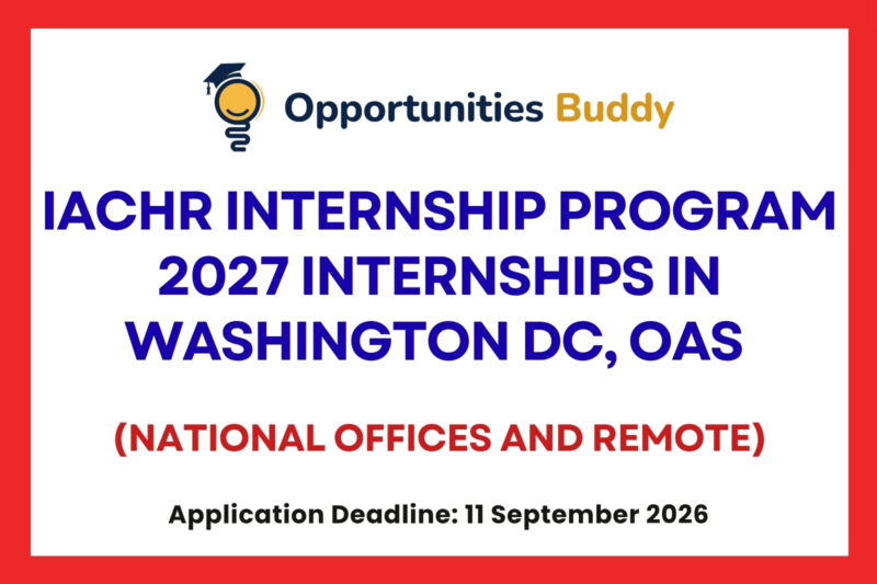 IACHR Internship Program 2027 Internships in Washington DC, OAS (National Offices and Remote)