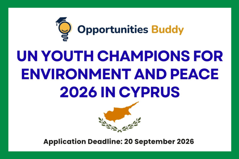 UN Youth Champions for Environment and Peace 2026 in Cyprus